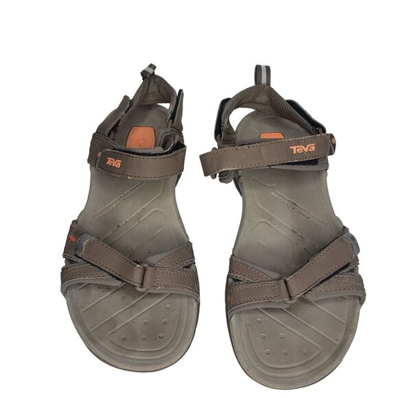 Teva Brown Strappy water hiking Outdoor Sandals adjustable straps Size 8 - Picture 7 of 9